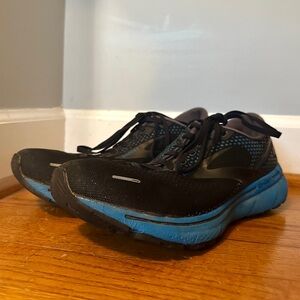 Brooks Ghost 14 Running Shoes Black & Blue - Size 11